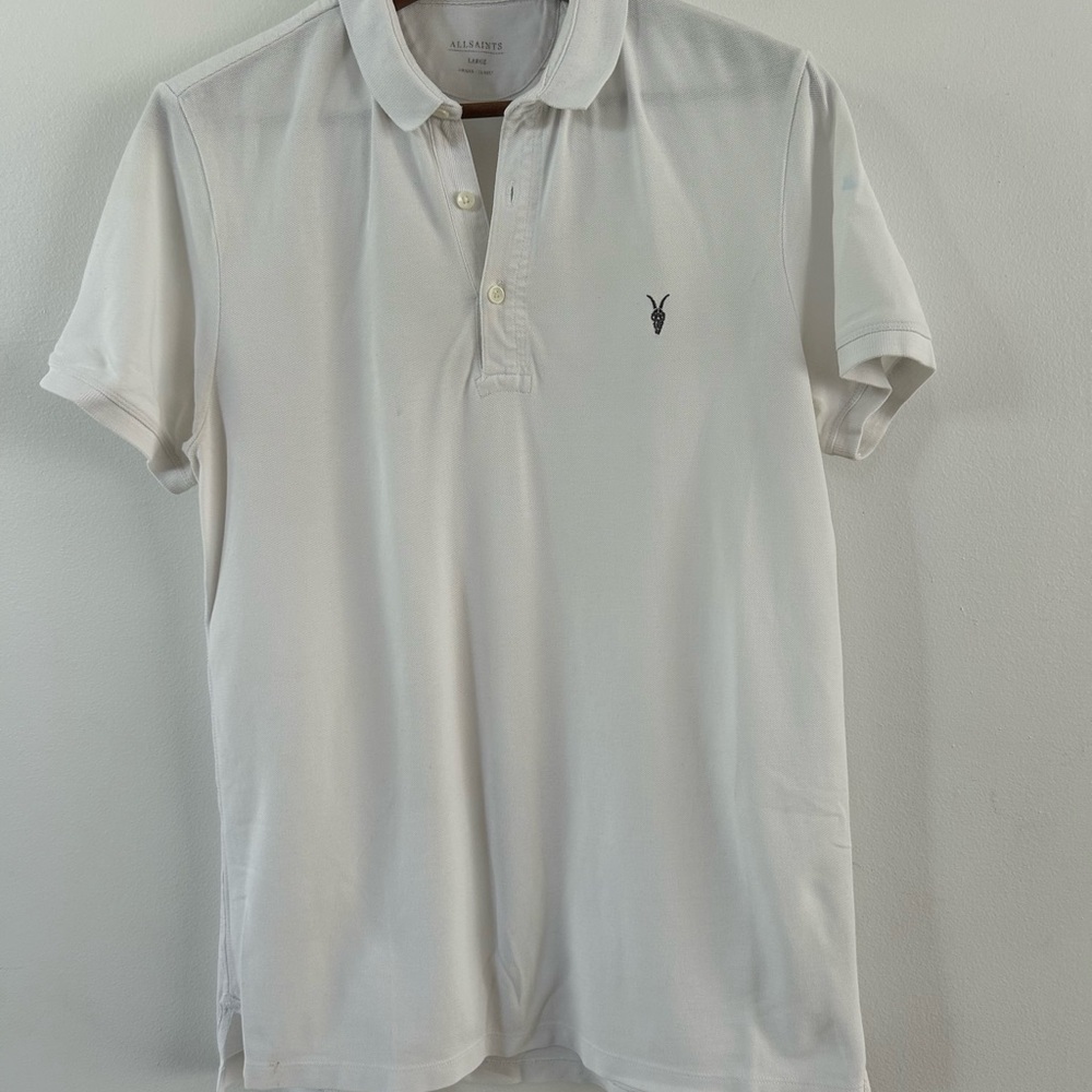 VINTAGE ALLSAINTS POLO SHIRT LOGO SIZE L
